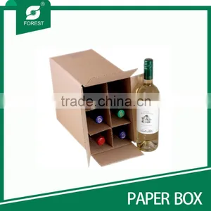 CORRUGATED CARDBOARD BOX FOR WINE BOTTLES WITH DIVIDER thumbnail-2