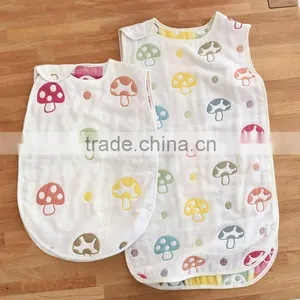 Newborn Babies Vest Design Sleeping Bags100% Cotton Gauze Baby Sleeping Bag thumbnail-1