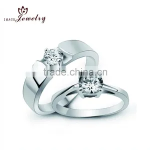 Design 925 Sterling Silver cz Wedding Ring Sets thumbnail-1