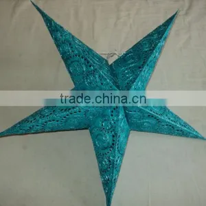 Turquise Embroidery Paper Stars thumbnail-1