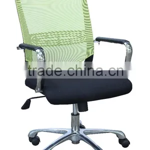 Middle Back Chair Swivel Aluminum Frame Nylon Caster Office Furniture China thumbnail-1