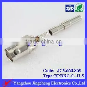 Reverse Polarity BNC Female Body With Male Pin Solder for RG316 RG174 Cable thumbnail-1