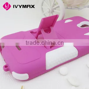 IVYMAX Wholesale PC Silicone 2 in 1 Stand Case for Alcatel OT5042T One Touch Astro thumbnail-3