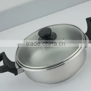 New Model 18/8 Stainless Steel Cookware, Suitable to Gas Stove & Induction Cooker DSC 22cm 3L+7L thumbnail-6