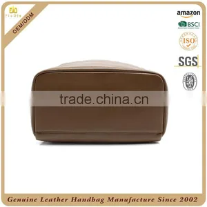 Guangzhou OEM Factory Custom High Quality Genuine Leather Women Travel Bag, Big Backpack, Pure Leather Fashion Backpack for Lady thumbnail-4