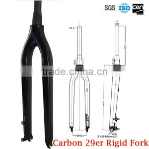 2016 Super Light Mountain Bike Front Fork Carbon 29er Rigid Fork With Disc Brake thumbnail-1