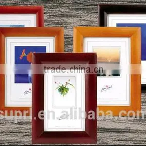 Wholesale MDF Pine Wood 8x10 Inches China Wooden Wood Photo Frame With Double Mat Board thumbnail-2