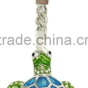 Metal 3D Turtle Shaped With Colorful Enamel Key Chain/keyring,110*41*15mm thumbnail-1