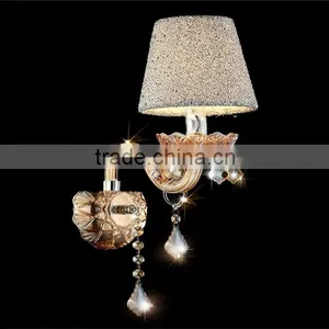 Top Quality European Style E14 LED Wall Lamp Crystal Bedroom Berth Lamp thumbnail-4