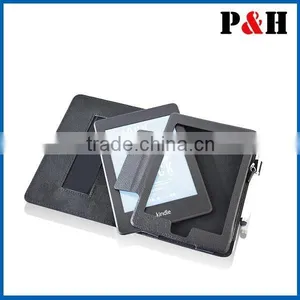 Most Popular High Quality Manufacturer Leather Case With Hand Strap for Kindle Paperwhite thumbnail-5