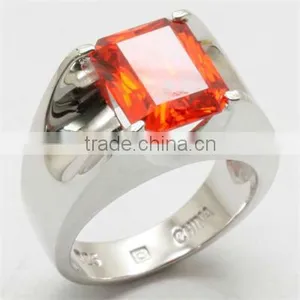 Rhodium Plated 925 Solitaire Octagon AAA CZ Ring thumbnail-2