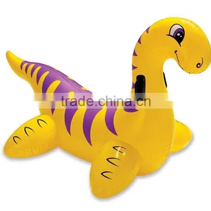 Yellow and Purple Pattern Inflatable Dino the Dinosaur Ride on thumbnail-1