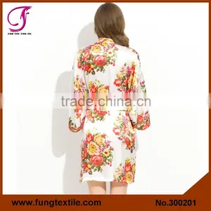 FUNG 300202 New Women Floral Plus Size Bathrobes thumbnail-4