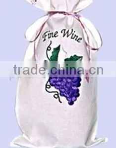 Cotton Drawstring Wine Pouch thumbnail-1