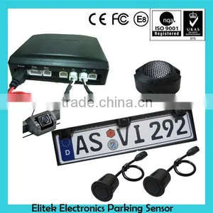 European Car License Plate Frame Rearview Camera With Parking Sensor thumbnail-1