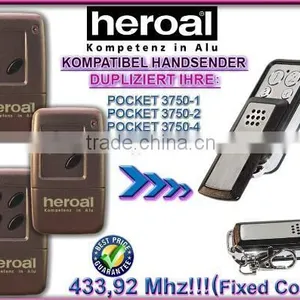 Heroal Remote Pocket 3750-1,3750-2,3750-4 , Heroal Garage Door Remote,Heroal Transmitter thumbnail-1