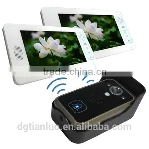 Digital Wireless 7 Inch Color Video Doorphone With Two Monitors thumbnail-2