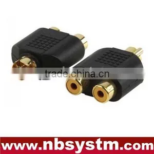 RCA Plug to 2x RCA Jack Adaptor thumbnail-1