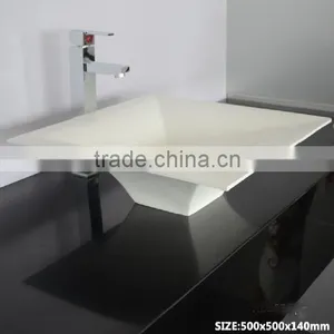 Modern Style Cabinet Wash Basins, Stone Resin Bathroom Wash Basin, Wall Hung Wash Basin thumbnail-1