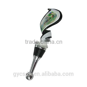 Multi-color Murano Glass Spiral Lampworking Glass Wine Stopper thumbnail-4
