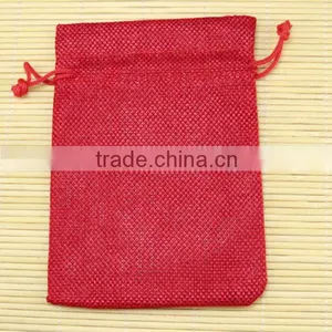 Promotional Drawstring Linen Bag, Jute Drawstring Pouch, Bulk Gift Bags thumbnail-1