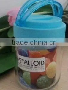 Glass Jars With Plastic Lid Wholesale, Custom Made Glass Jars With Colorful Cover for Children,made in China thumbnail-1