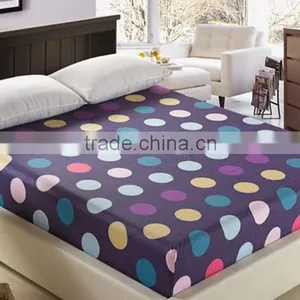 Wholesale Custom Print Fitted Bed Sheet, Rubber Fitted Sheet thumbnail-2