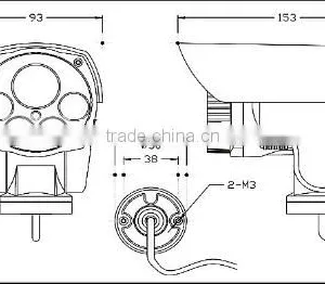 12V 2A 80m ir ip Security Camera Pan Tilt Bullet ip Camera thumbnail-2