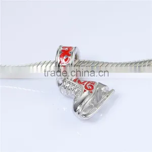 Custom Silver Beads Skate Shoe Charms Jewelry Wholesale thumbnail-4