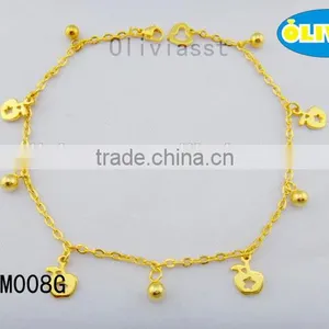 Olivia Jewelry New Charm Design 18k Gold Plated Anklets for Women ,Chain Anklet Jewelry thumbnail-1