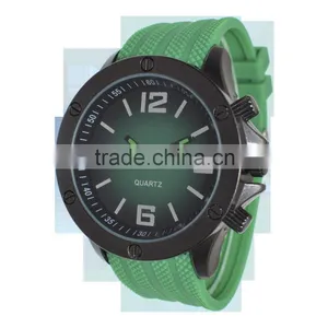 Hot Selling Men's Wrist Watch With Silicon Strap thumbnail-4