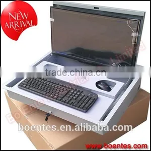 Desktop LCD Monitor Flip Up Tuner Case/Screen Flip Up Security Box for School Computer Furniture thumbnail-4