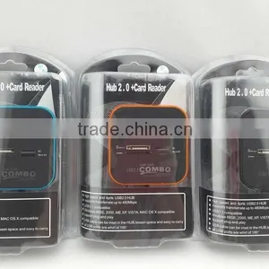 Best Selling Multi-functional Usb Hub, Combo USB 2.0 Card Reader+USB 2.0 3 Port HUB thumbnail-6