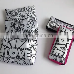 DIY Drawing Small Size Stylish Cheap Personalized Cosmetic Bag- Women's Bag thumbnail-6