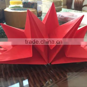 Christmas Red Star Shape 100% Wood Pulp Paper Napkin thumbnail-1