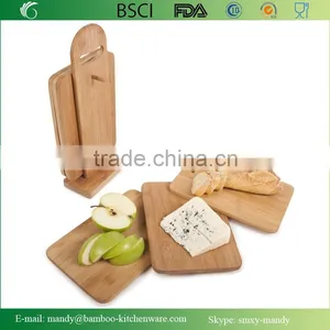 6pcs Bamboo Chopping Cutting Slicing Boards With Display Stand thumbnail-1