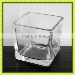 G365 Anhui Cattelan Glassware Factory Glass Material Square Vase for Fresh Flower for Home Decoration thumbnail-2