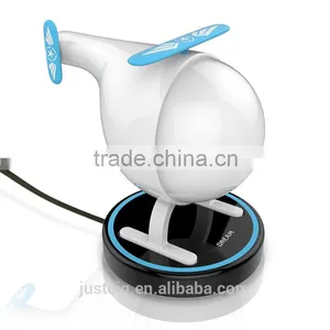 Colorful Night Light Helicopter Intelligent Timed Night Light Rechargeable Touch Sensor LED Lamp for Baby Kids thumbnail-3