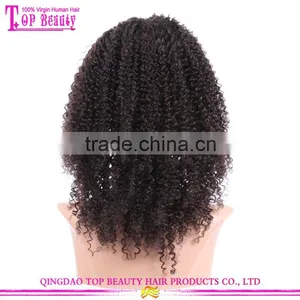 16 Inch Kinky Curly Texture Short Human Hair Lace Wig for Black Women thumbnail-5