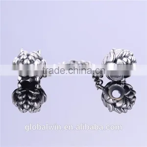 Rubber Stopper Safty Chain Wholesale Engravable Custom Charms 925 Silver Beads Charm thumbnail-4