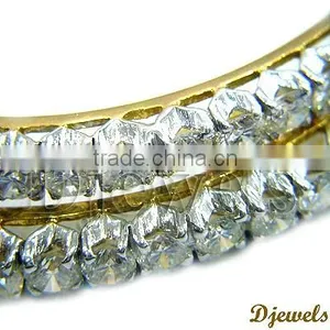 Solitaire Gold Bangles, Bangles, Solitaire Jewellery thumbnail-2