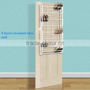 8 Layer Behind Door Plastic Storage Hanging Shoe Organizer thumbnail-2