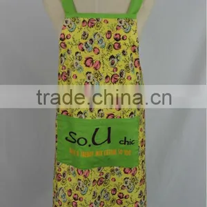 Flowers Designs Printing T/C Cooking Apron thumbnail-1