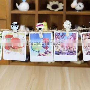 Cute Cartoon Face Name Card Clip Wooden Postcard Clip /photo Clip thumbnail-1