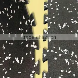 Interlocking Rubber Sport Matting With Colorful EPDM Speckles thumbnail-1
