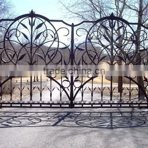 Metal Security Gate/ Hot Dip Galvanized Powder Coated Metal Modern Gates Design and Fences thumbnail-2