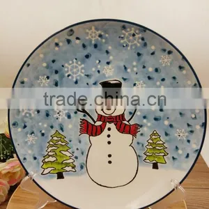 Haonai High Quality Promotion Christmas Bone China Plate thumbnail-4