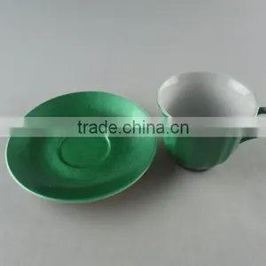 Hot Sale Colorful Porcelain Coffee Cup Set, High Quanlity Ceramic Glaze Cup and Saucer With Gift Box thumbnail-3