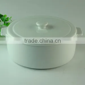 Stocked White Serveware Porcelain Serving Soup Tureen With Lid,ceramic Stew Pot Serving Cooking Pot in Stock thumbnail-1
