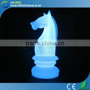 Wireless Remote Control Big Show Plasic Large Decorative RGB Color Horse Illuminated Chess Set thumbnail-3
